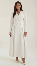 Mid-Length Trench Coat-outerwear > trench coat-Laventaire-Laventaire