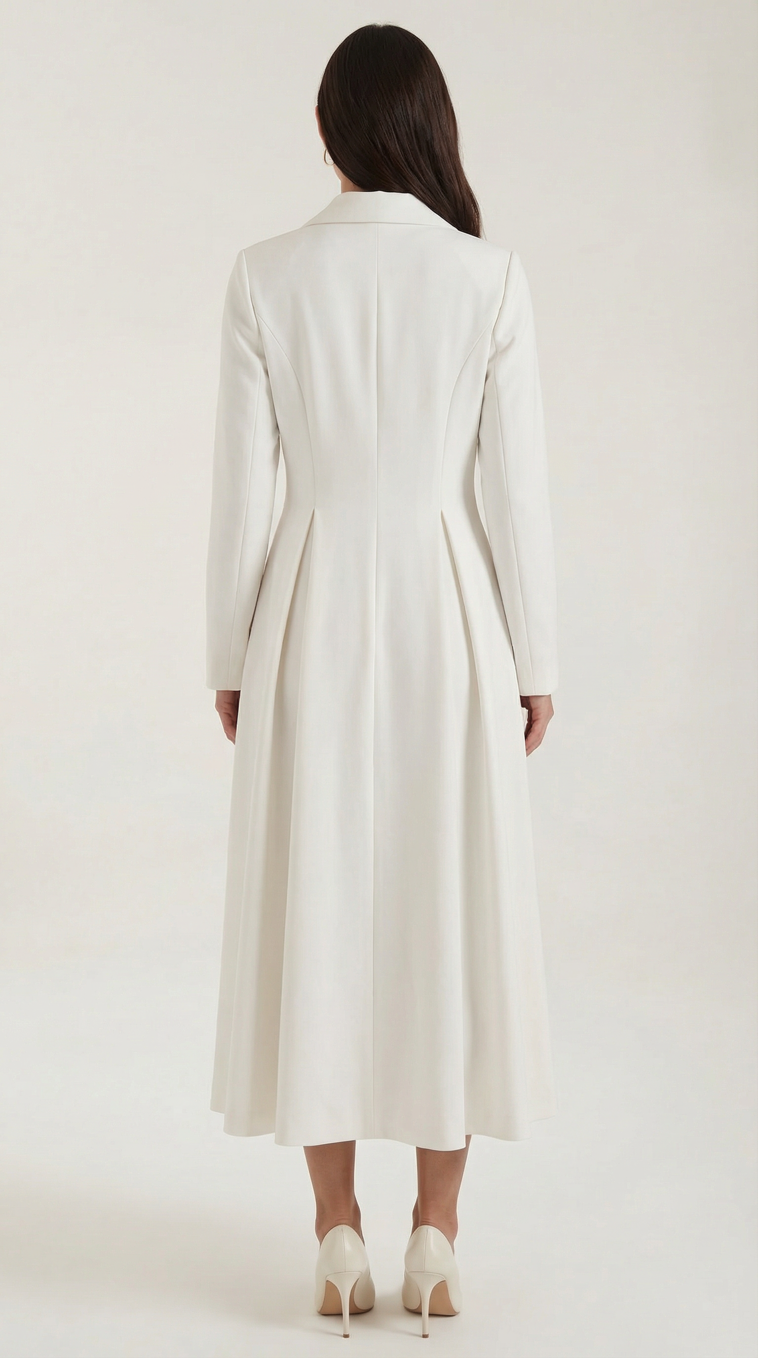 Mid-Length Trench Coat-outerwear > trench coat-Laventaire-Laventaire