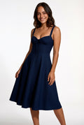 Midi A-Line Cocktail Dress-dresses > midi dress > cocktail dress-Laventaire-Laventaire
