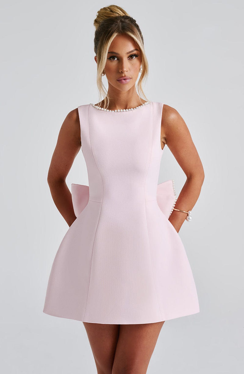 Mini Dress Bow Back-dresses > mini dress-Laventaire-Laventaire