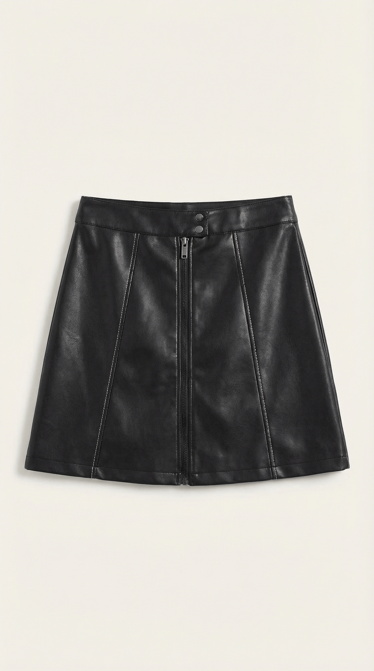 Mini Skirt with Zip-Mini Skirts-Laventaire-Laventaire