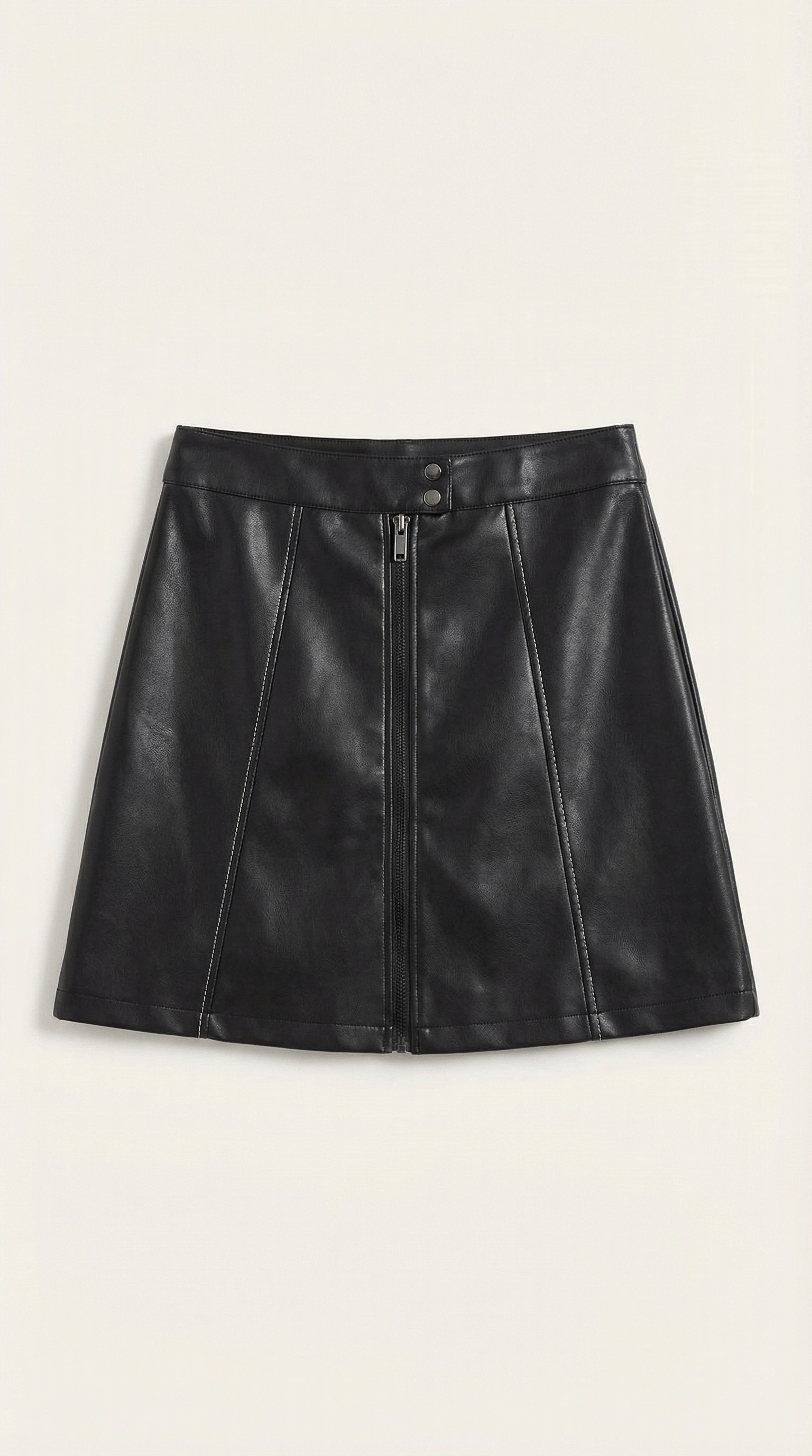 Mini Skirt with Zip-Mini Skirts-Laventaire-Laventaire