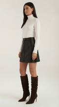 Mini Skirt with Zip-Mini Skirts-Laventaire-Laventaire