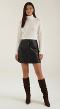 Mini Skirt with Zip-Mini Skirts-Laventaire-Laventaire
