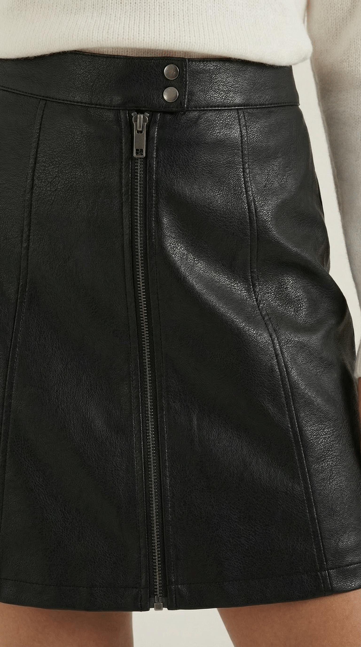 Mini Skirt with Zip-Mini Skirts-Laventaire-Laventaire
