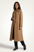 Minimal Long Coat-outerwear > long coat-Laventaire-Camel-S-Laventaire