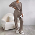 Minimalist Lounge Two-Piece Set-loungewear > lounge set-Laventaire-Gray-S-Laventaire