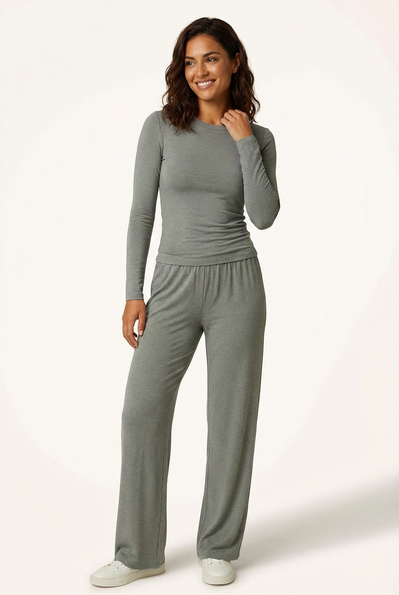Minimalist Loungewear Set-loungewear > loungewear set-Laventaire-Gray-XS-Laventaire