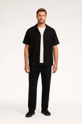 Minimalist Short Sleeve Set-sets > two-piece sets > men's sets-Laventaire-Black-S-Laventaire
