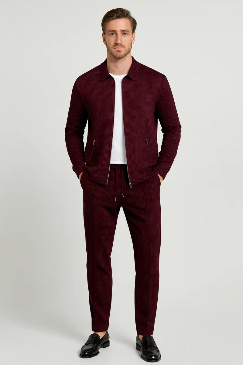 Minimalist Two-Piece Set-sets > two piece set-Laventaire-Burgundy-S-Laventaire