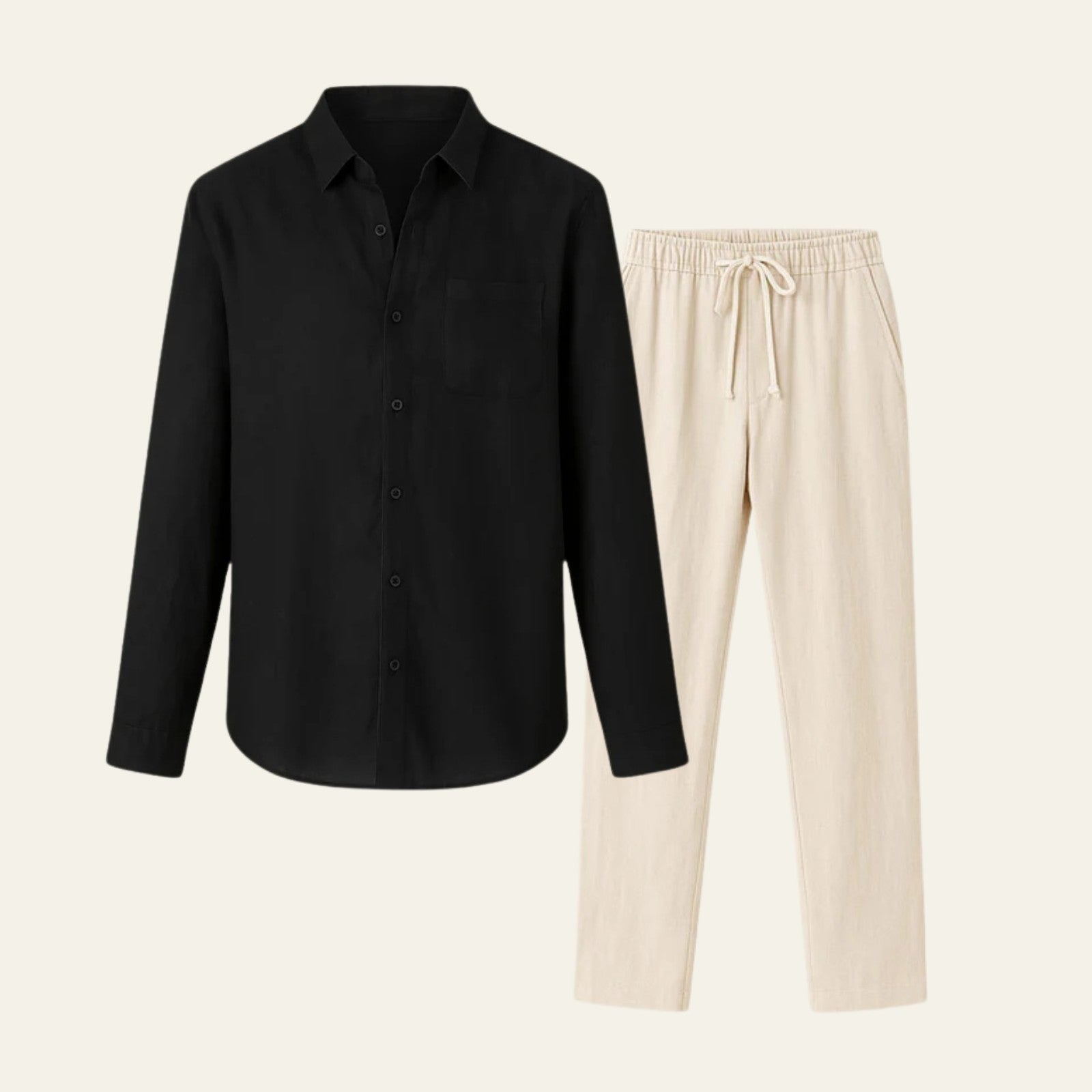 Modern Co-Ord Set-sets > two piece set-Laventaire-Black-S-Laventaire