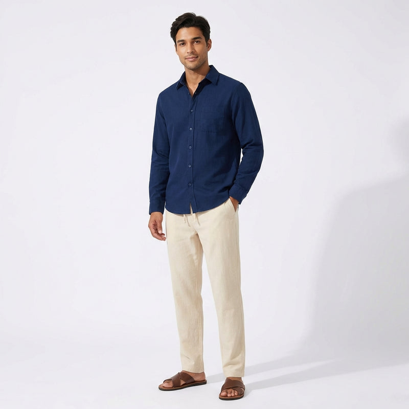 Modern Co-Ord Set-sets > two piece set-Laventaire-Navy Blue-S-Laventaire