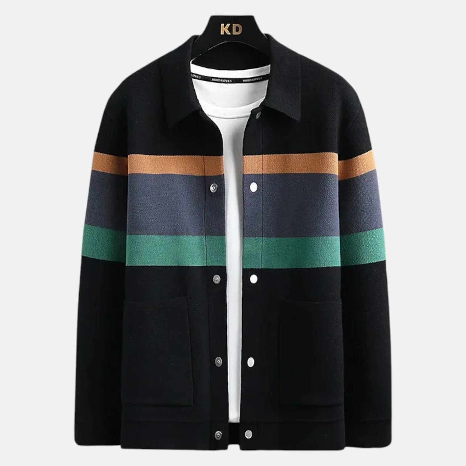 Modern Fit Cardigan-men's outerwear > cardigan-Laventaire-Green-XS-Laventaire