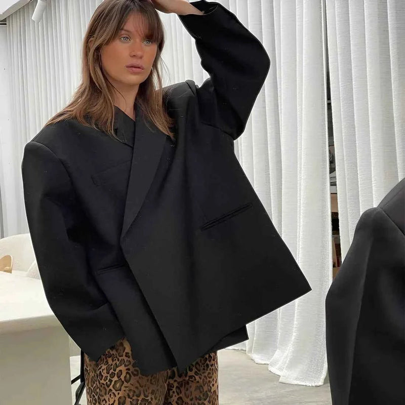 Modern Oversized Blazer Jacket-outerwear > blazers > oversized blazers-Laventaire-Laventaire