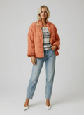 Modern Tailored Fit Jacket-jackets > tailored jackets-Laventaire-Orange-S-Laventaire