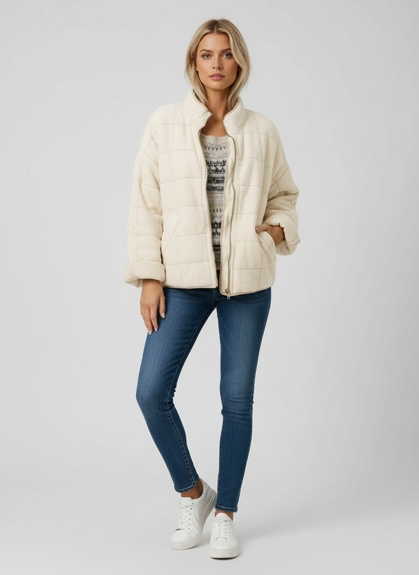 Modern Tailored Fit Jacket-jackets > tailored jackets-Laventaire-White-S-Laventaire