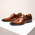 Monk Strap Dress Shoes-footwear > dress shoes > monk strap shoes-Laventaire-Brown-38-Laventaire