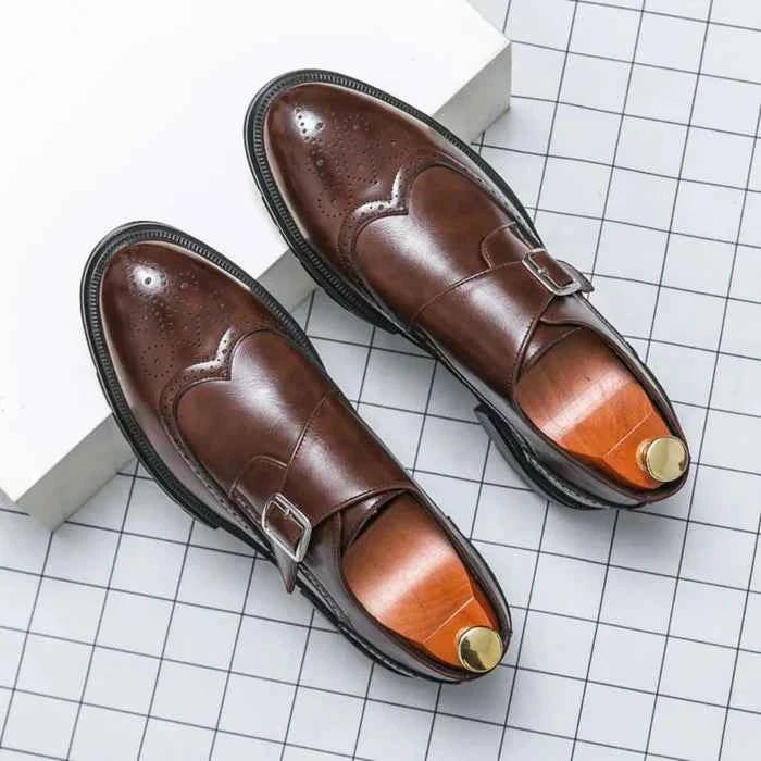 Monk Strap Oxford Shoes-shoes > oxfords > monk strap oxfords-Laventaire-Laventaire