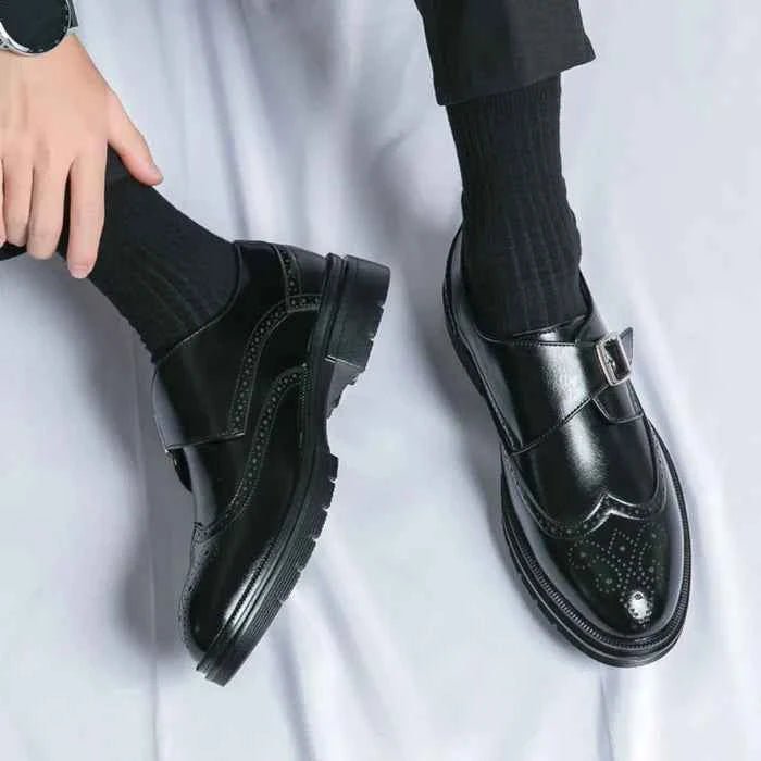 Monk Strap Oxford Shoes-shoes > oxfords > monk strap oxfords-Laventaire-Laventaire