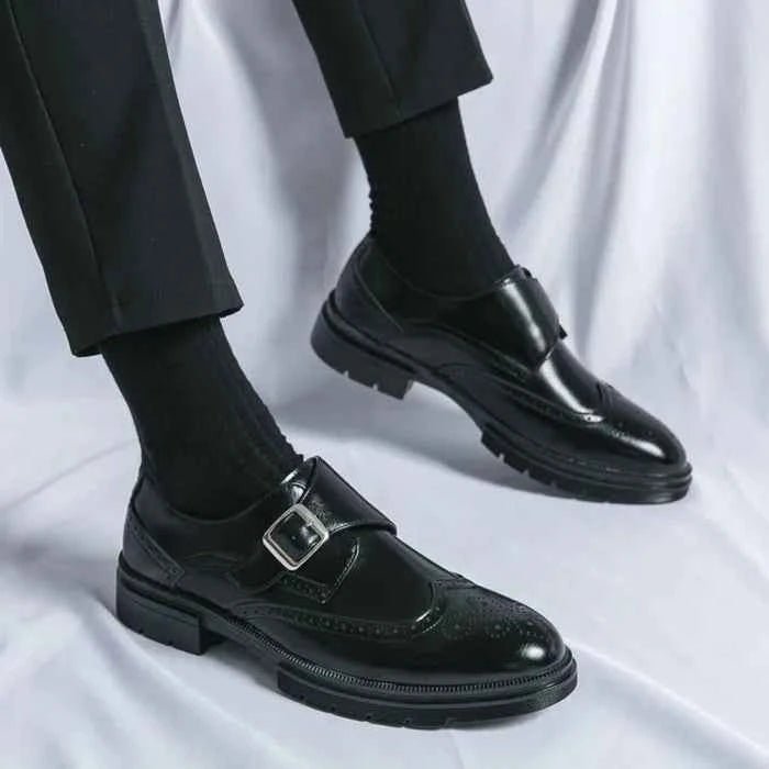 Monk Strap Oxford Shoes-shoes > oxfords > monk strap oxfords-Laventaire-Laventaire