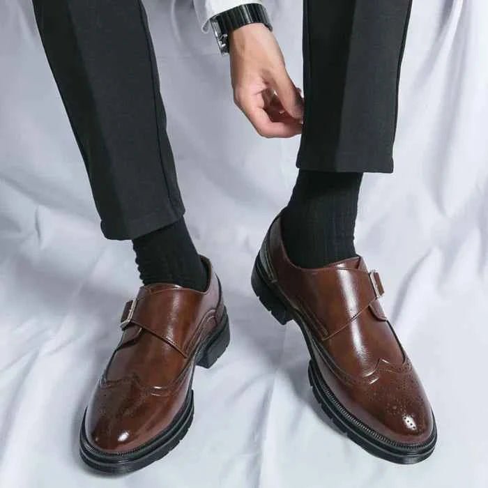 Monk Strap Oxford Shoes-shoes > oxfords > monk strap oxfords-Laventaire-Laventaire