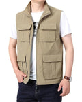 Multi-Pocket Outdoor Vest-outerwear > vests-Laventaire-Laventaire