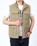 Multi-Pocket Outdoor Vest-outerwear > vests-Laventaire-Laventaire