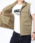 Multi-Pocket Outdoor Vest-outerwear > vests-Laventaire-Laventaire
