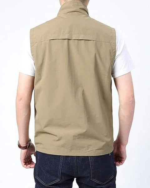 Multi-Pocket Outdoor Vest-outerwear > vests-Laventaire-Laventaire
