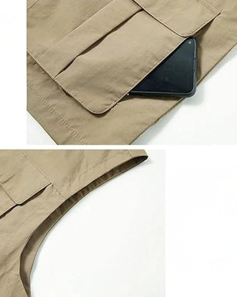 Multi-Pocket Outdoor Vest-outerwear > vests-Laventaire-Laventaire