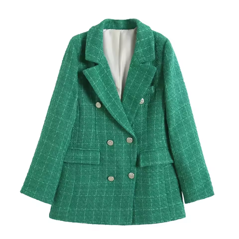 Notched Collar Blazer Jacket-outerwear > blazer-Laventaire-Laventaire