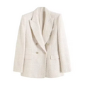 Notched Collar Blazer Jacket-outerwear > blazer-Laventaire-Laventaire