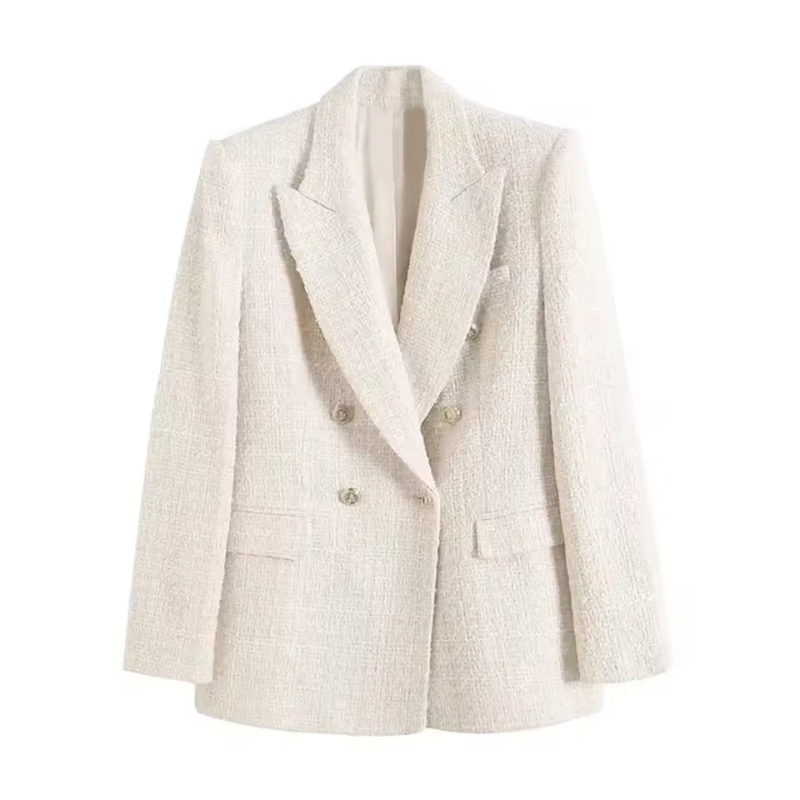 Notched Collar Blazer Jacket-outerwear > blazer-Laventaire-Laventaire