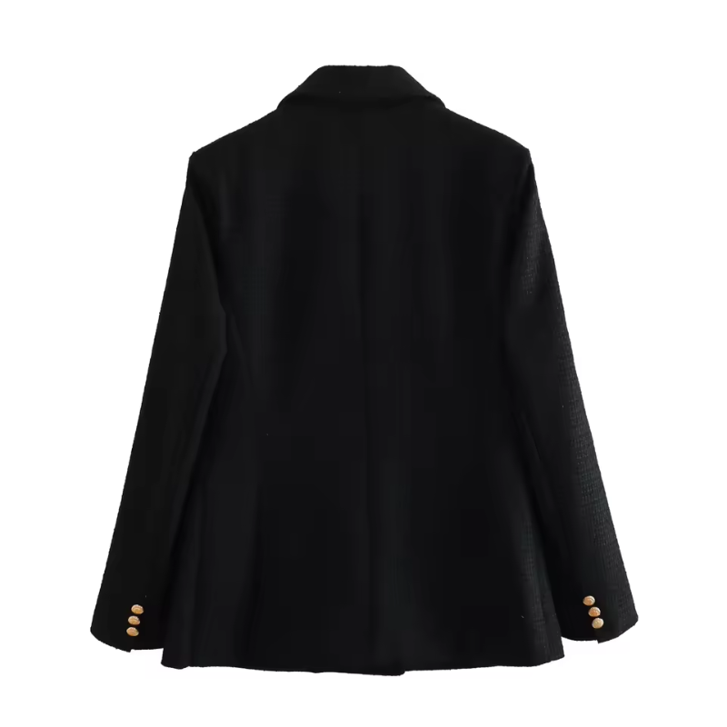 Notched Collar Blazer Jacket-outerwear > blazer-Laventaire-Laventaire