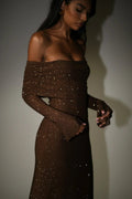 Off-Shoulder Evening Gown-dresses > evening gown-Laventaire-Laventaire