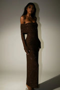 Off-Shoulder Evening Gown-dresses > evening gown-Laventaire-Laventaire