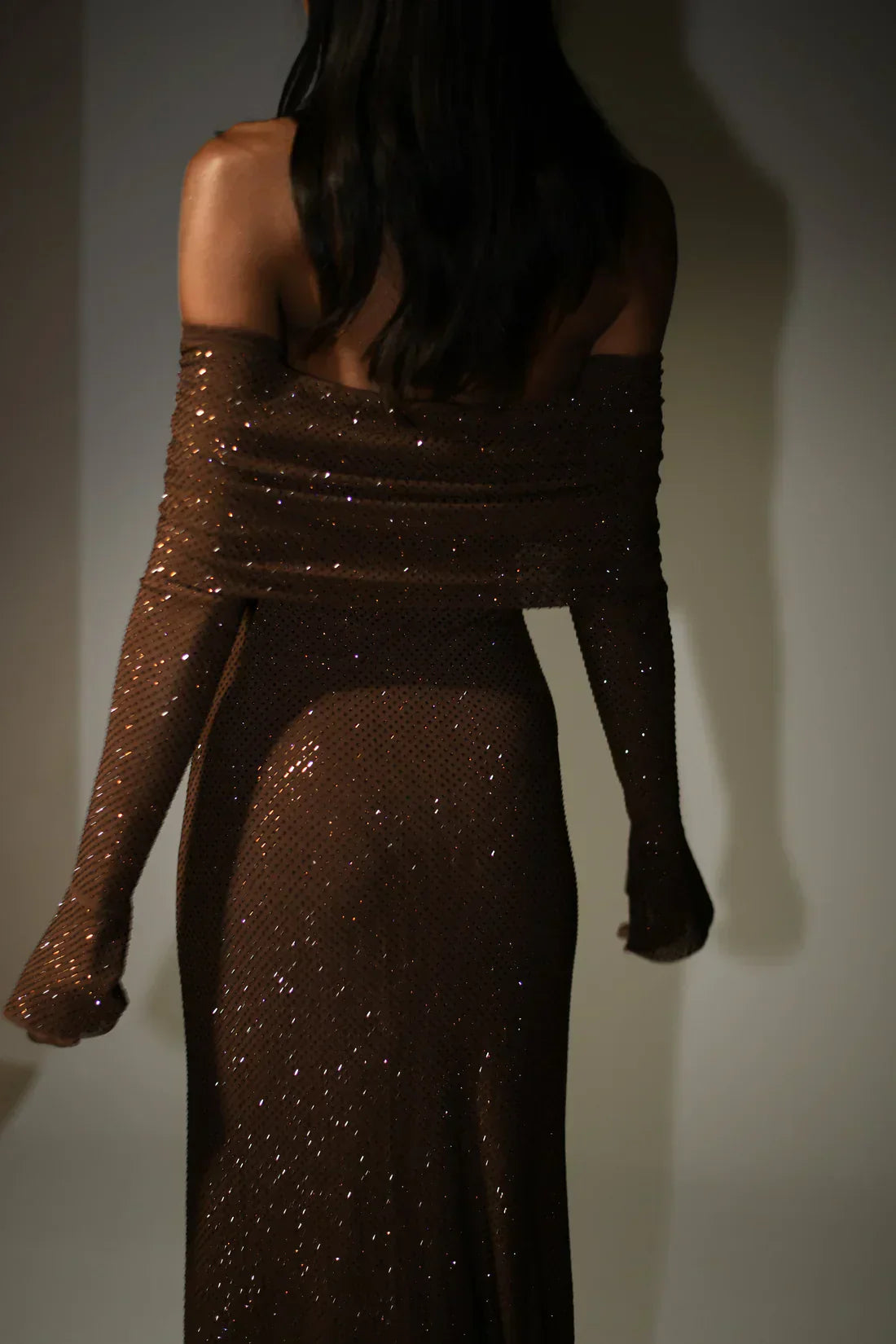 Off-Shoulder Evening Gown-dresses > evening gown-Laventaire-Laventaire