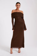 Off-Shoulder Evening Gown-dresses > evening gown-Laventaire-Laventaire