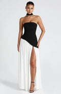Off-Shoulder Maxi Dress-dresses > maxi dress-Laventaire-Black-S-Laventaire