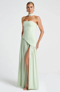 Off-Shoulder Maxi Dress-dresses > maxi dress-Laventaire-Mint Green-S-Laventaire