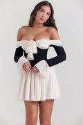 Off Shoulder Mini Dress-dresses > mini dress-Laventaire-Laventaire