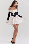 Off Shoulder Mini Dress-dresses > mini dress-Laventaire-Laventaire