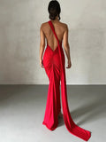 One-Shoulder Maxi Dress-dresses > maxi dress-Laventaire-Laventaire