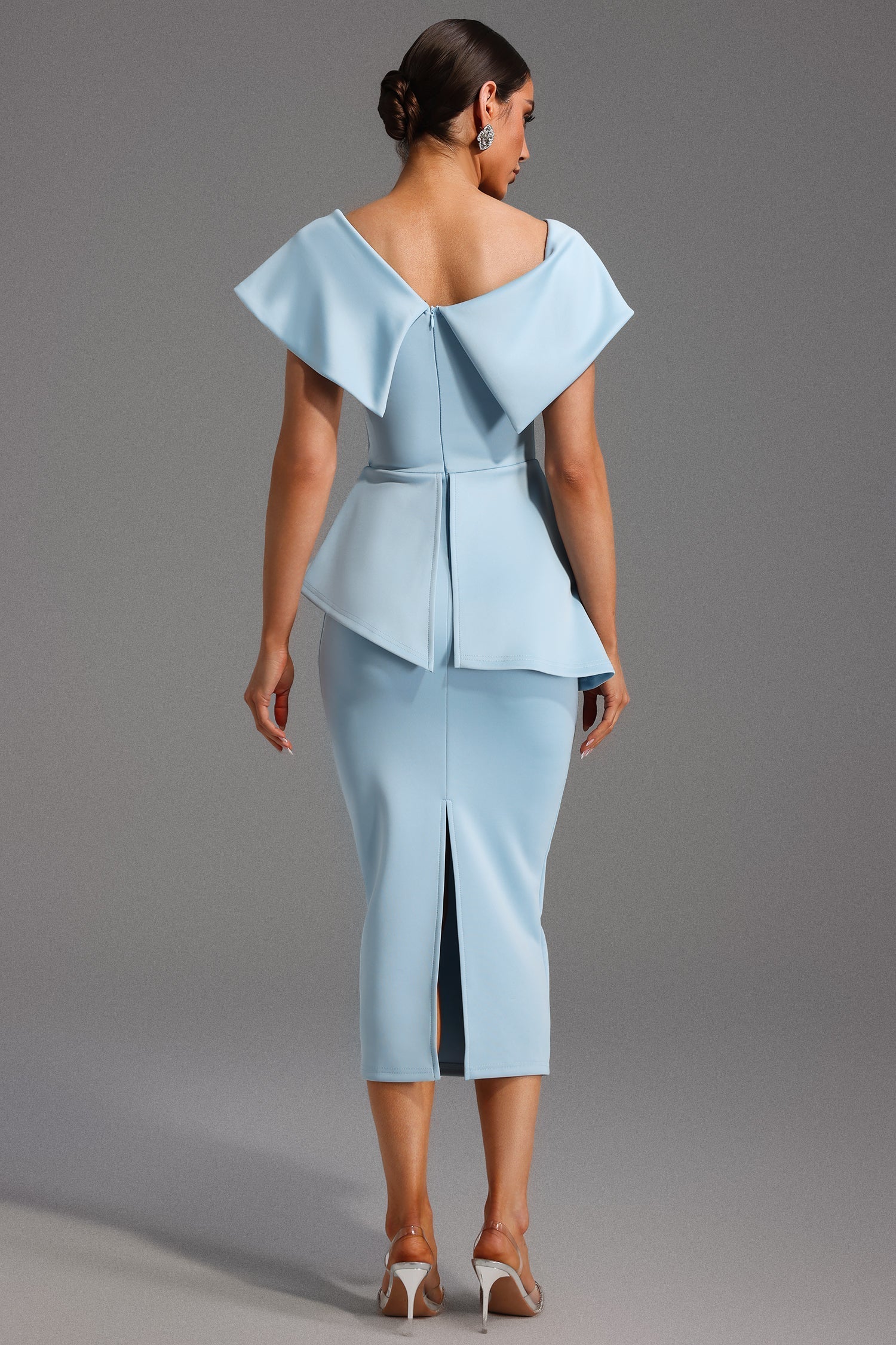 One-Shoulder Midi Dress-dresses > midi dress-Laventaire-Laventaire