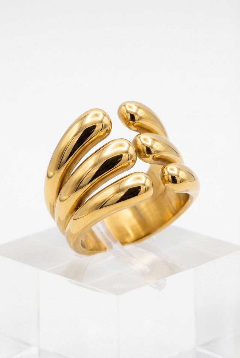 Open-Ended Statement Ring-accessories > rings > statement rings-Laventaire-Gold-6-Laventaire