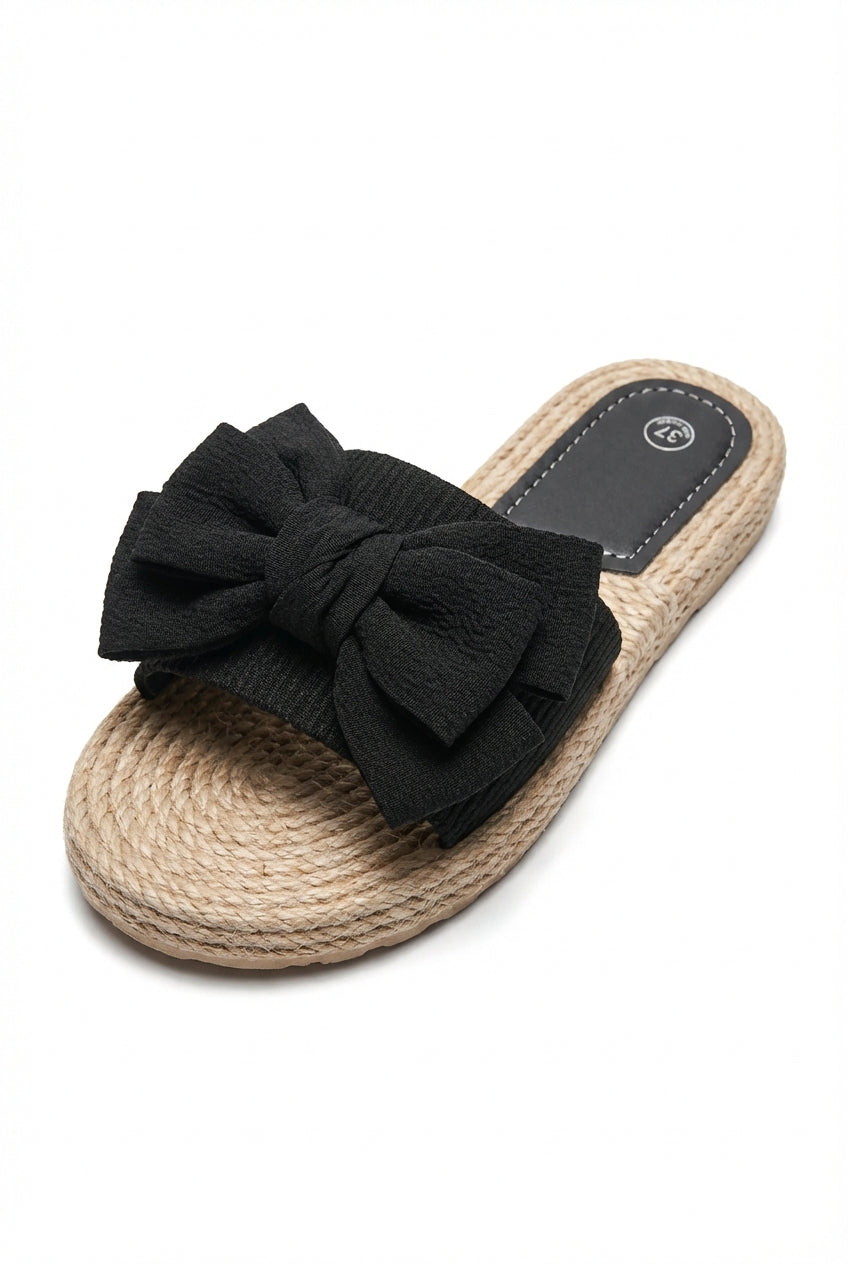 Open Toe Slide Sandals-footwear > sandals > slide sandals-Laventaire-Black-35-Laventaire
