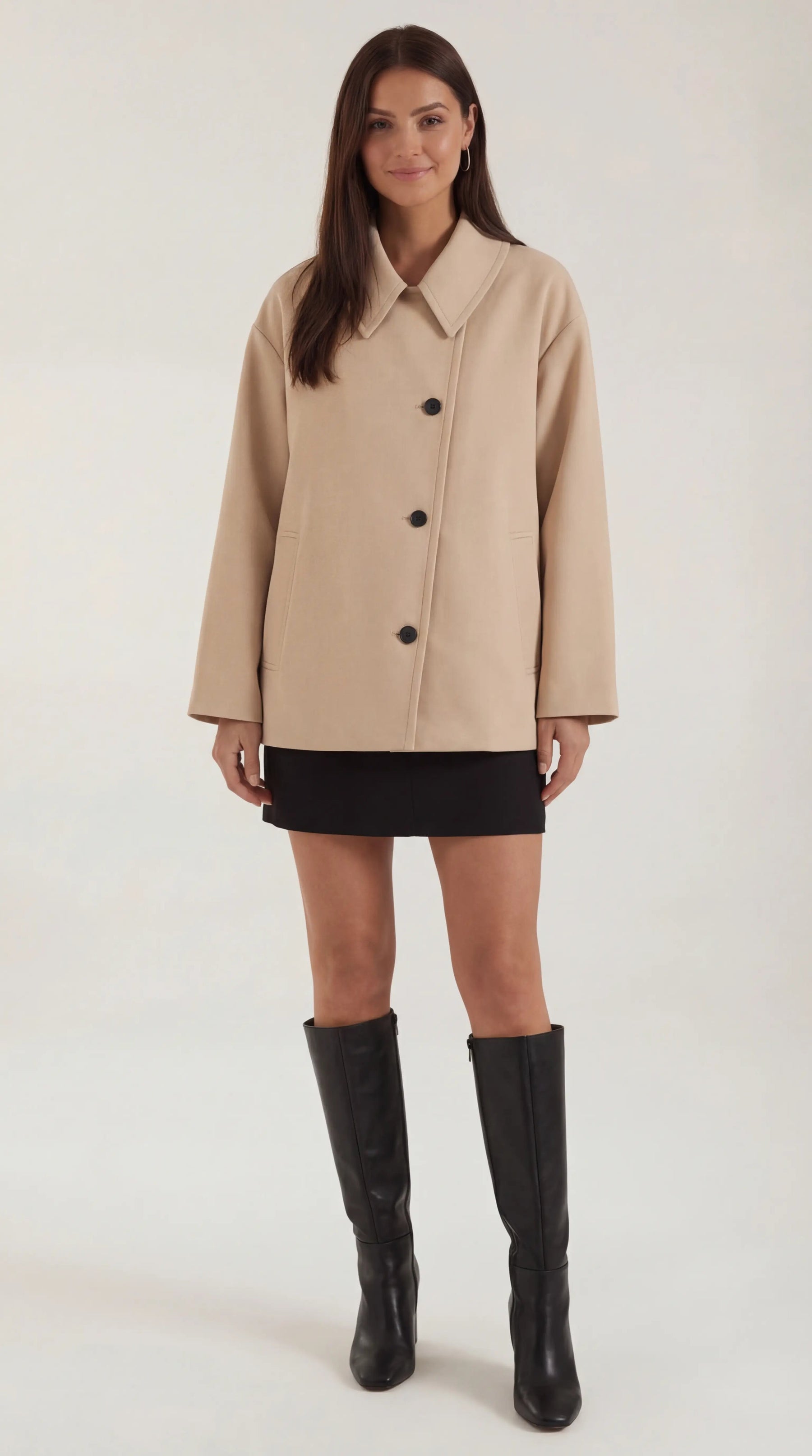 Oversized Asymmetrical Fit Coat-coats > oversized coat-Laventaire-Laventaire