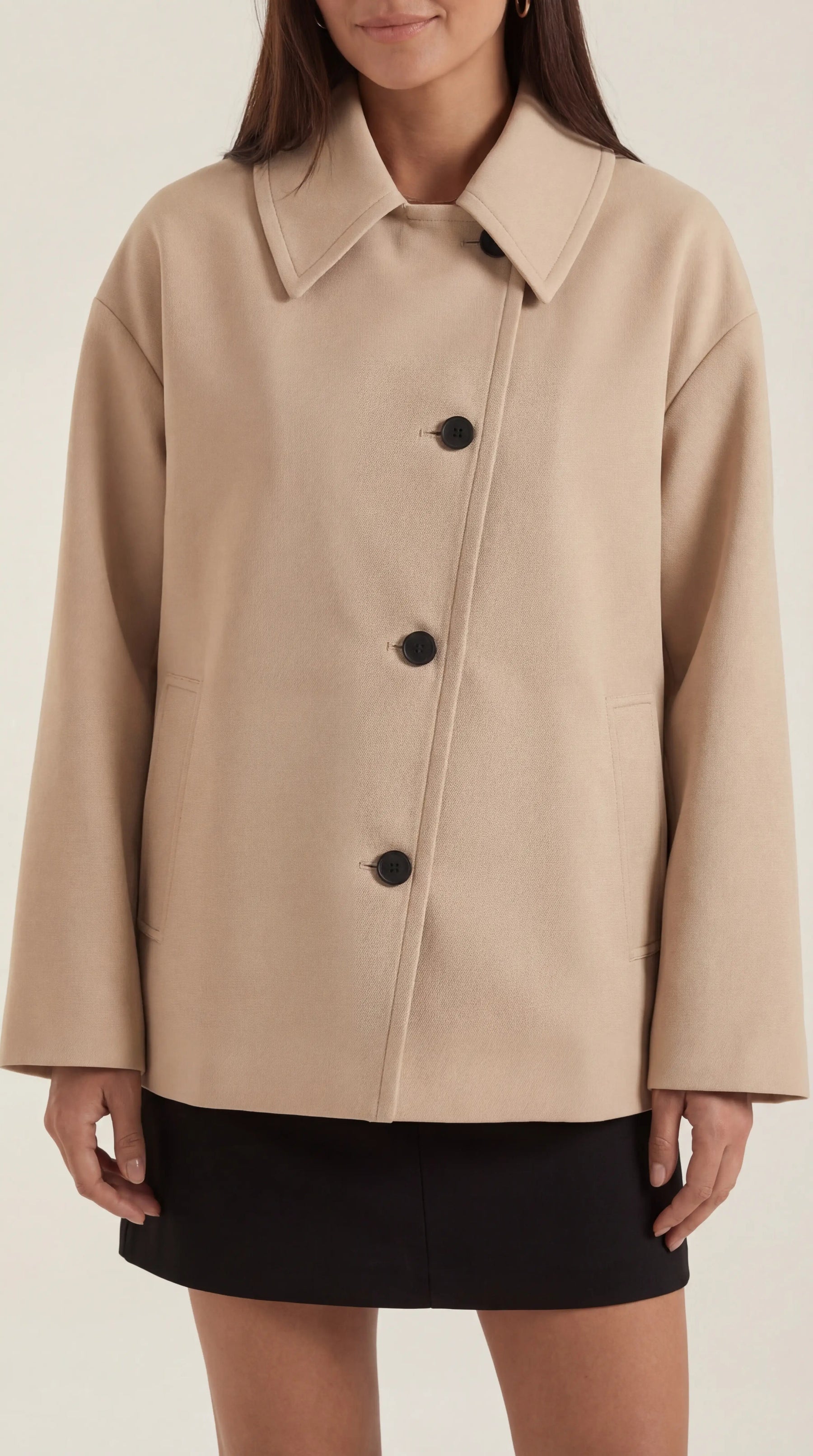 Oversized Asymmetrical Fit Coat-coats > oversized coat-Laventaire-Laventaire