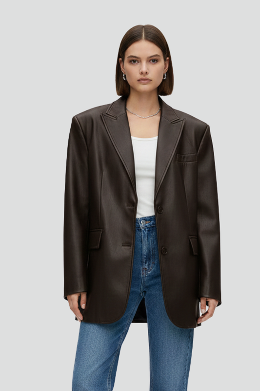 Oversized Blazer Jacket-jackets > blazers-Laventaire-Laventaire