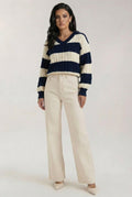 Oversized Cable Knit Sweater-sweaters > oversized sweater-Laventaire-Laventaire